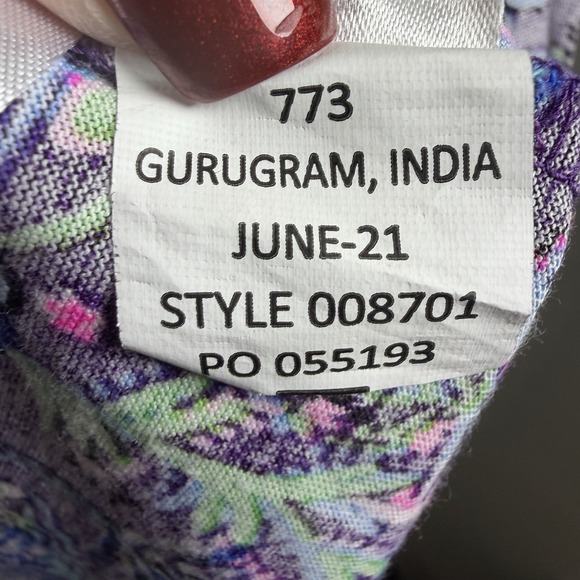 Lilly Pulitzer Alaina Dress Size L Colony Purple Berry Tiered Long Sleeve Preppy - Picture 15 of 16